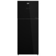 Beko 372 L, Freezer top, Glass Black Refrigerator (RDNT371E50VZGB)