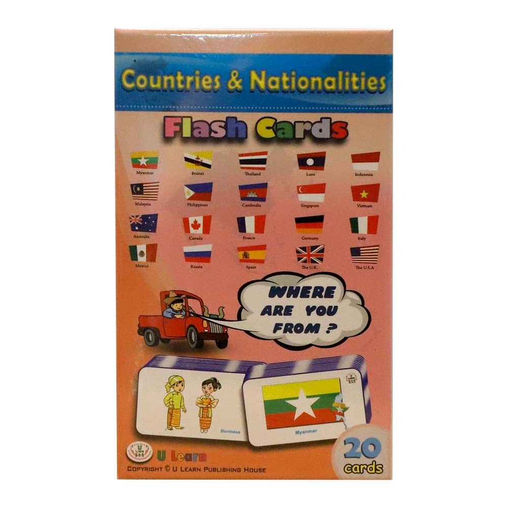 U Learn Countries And Nationalities Flash Cards