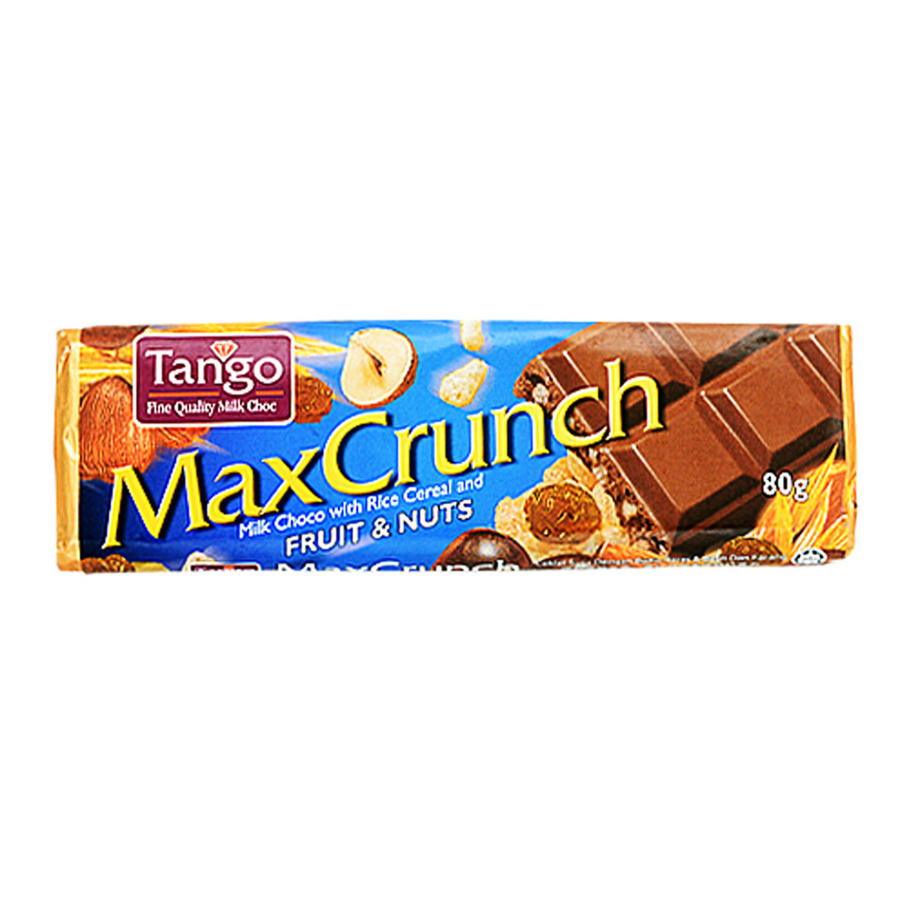 Tango Max Crunch Chocolate Bar Fruit&Nut 160G
