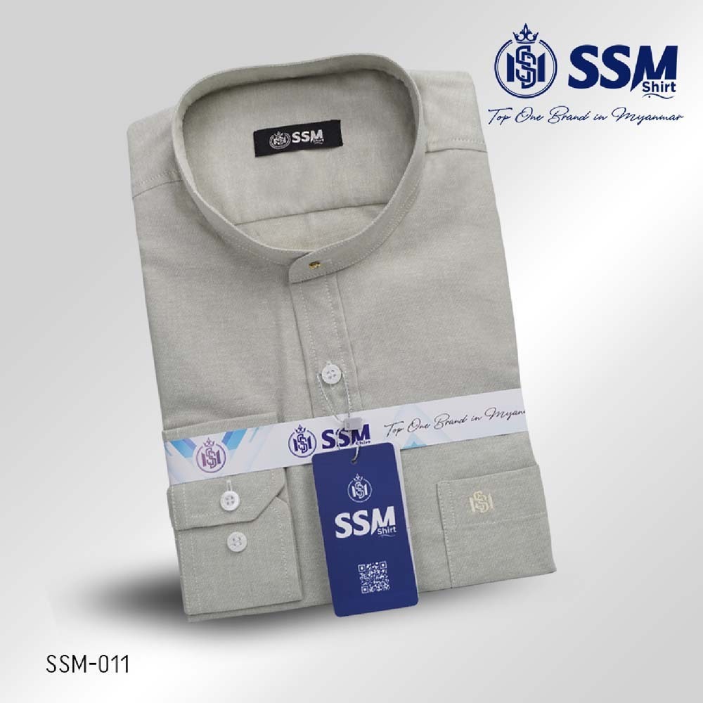 Mandarin Collar Shirt Long Sleeve Medium (Avocado Green) SSM-O-P-L-011