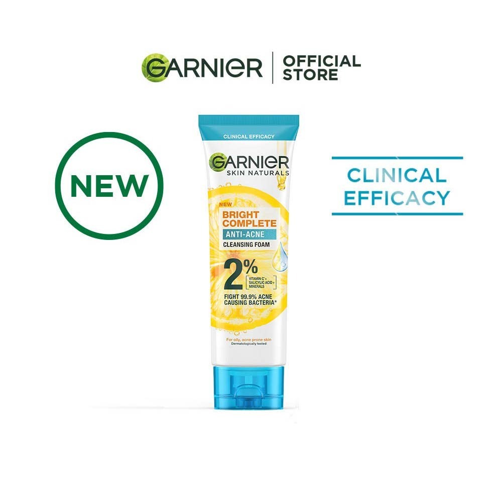 Garnier Skin Naturals Bright Complete Anti-Acne Facial Cleansing Foam 50ML