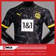 Dortmund Official Away Player Jersey 23/24  Black (Large)