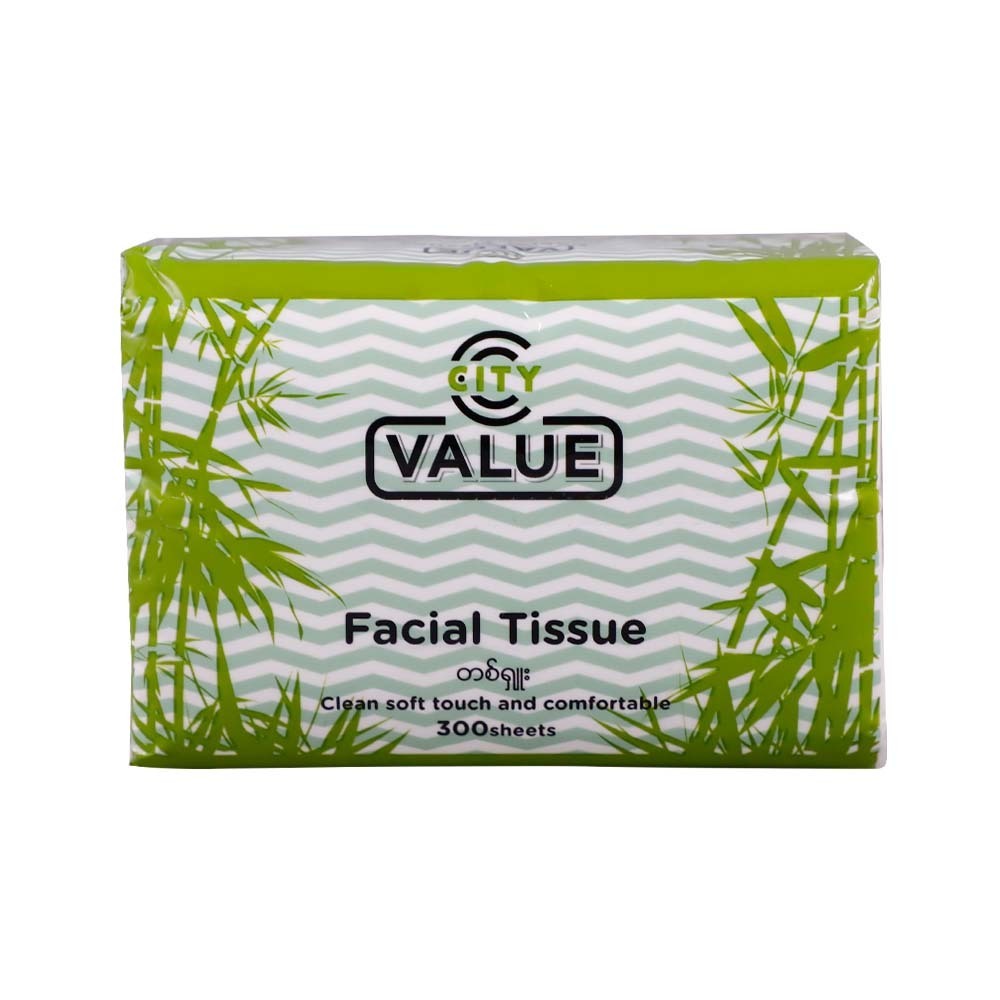 City Value Facial Tissue 3Ply 300 Sheets