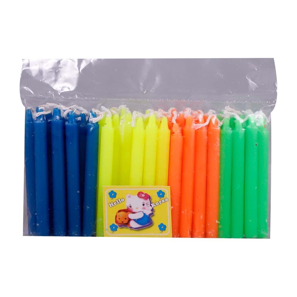 SUN&MOON COLOUR CANDLE 3IN 48PCS