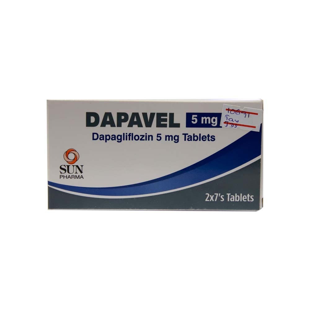 Dapavel 5MG Dapagliflozin Tablets 7PCS x 2