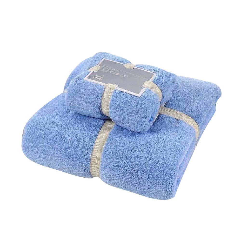 2 in 1 Towel Set Blue