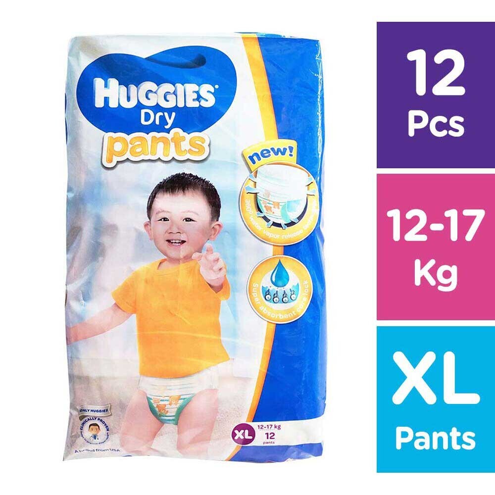 Huggies Baby Diaper Dry Pants Eco 12`S (Xl) ကလေး ဒိုက်ပါဘောင်းဘီများ