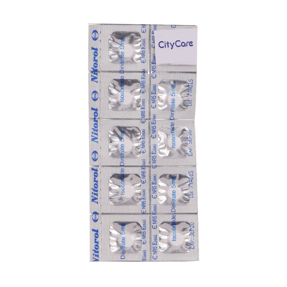 Nitorol Isosorbide Dinitrate 5MG 10Tablets