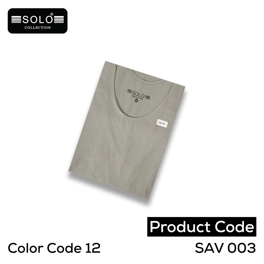 SOLO COLLLECTION Men Plain Vest SAV 003 (Code 12-Small)