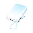 Konfulon A37Q (20000mAh Fast Charging 22.5W Built-in Cable Power Bank) + Lightning Cable Blue