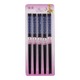 Yidianai Chopstick Wooden Black 5PCS (Design)