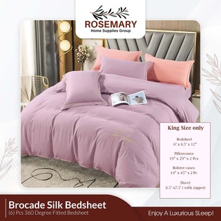 Rosemary Brocade Bedsheet Set with Blanket RM-RM-CLM-6PCS (BR-08)
