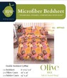 Olive Microfiber Double Bedsheet 5PCS Set Olive(D)-8774O
