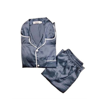 Bambi Women Silk Pajamas One Set Green AA0015 Large