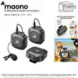 Maono WM820 Lavalier Wireless Microphone (Dual)