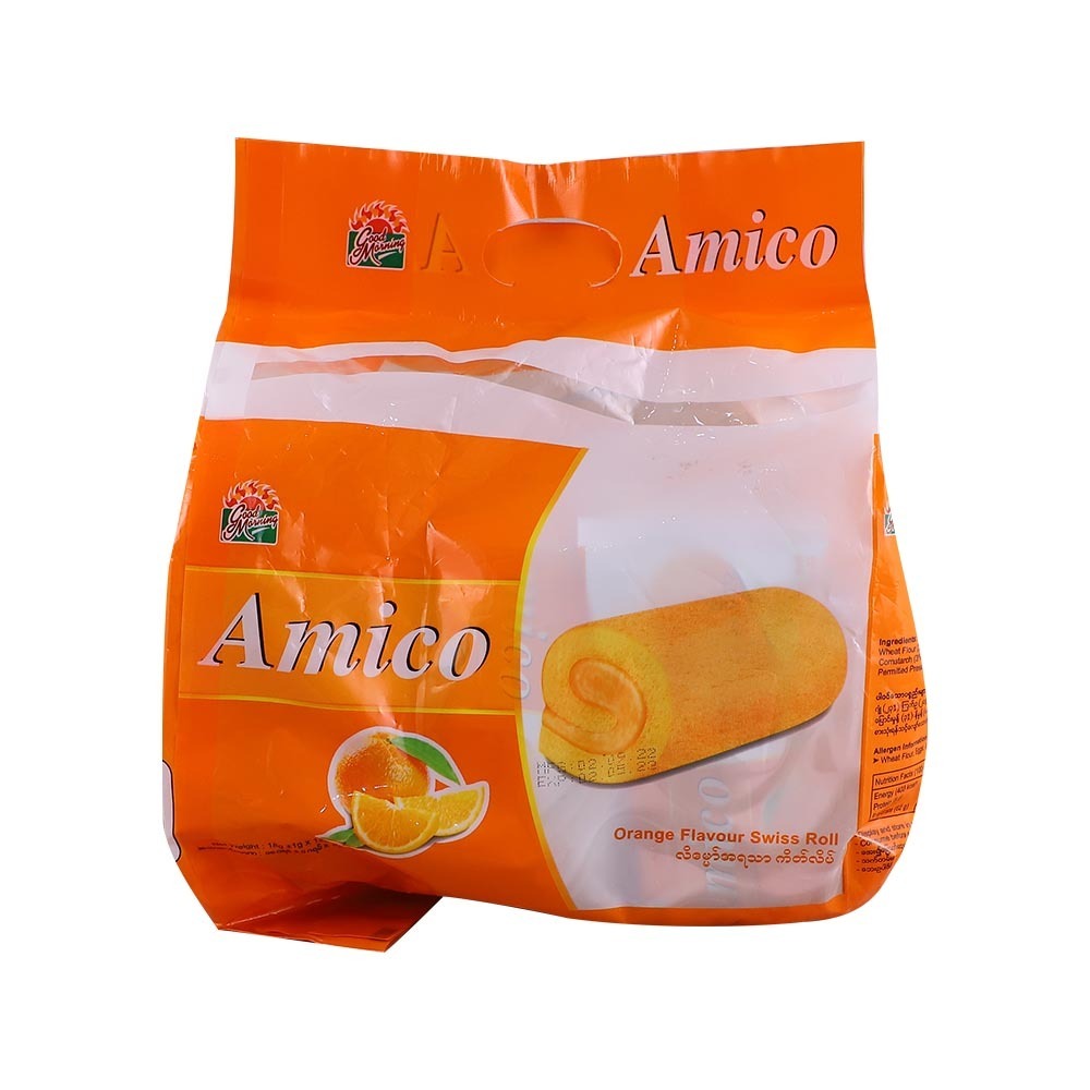 Amico Swiss Roll Orange 12PCS 216G