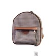 Konoko Leather With Cotton Backpack S Size (Brown)
