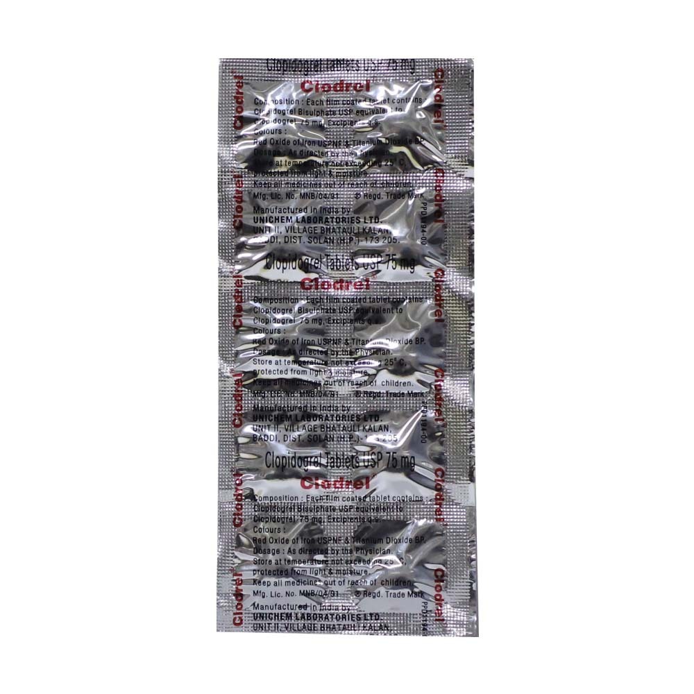 Clodrel Clopidogrel 75MG 10PCS