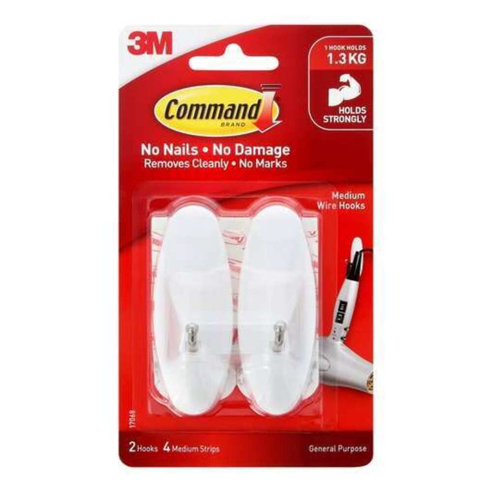 3M Command Hook 2PCS 17068Anz (Medium)