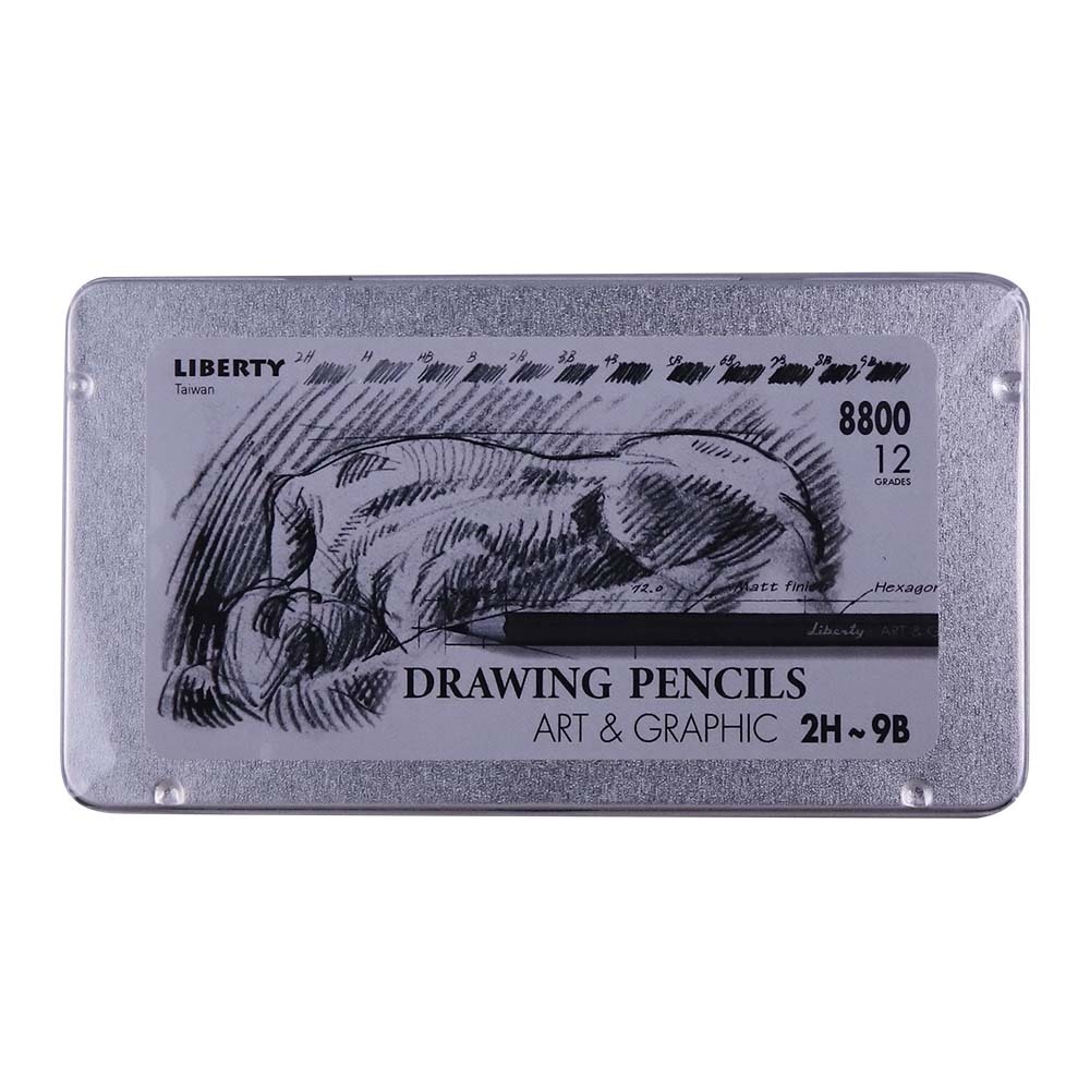 Liberty Drawing Pencils Set 2H-9B 12PCS CB-8800