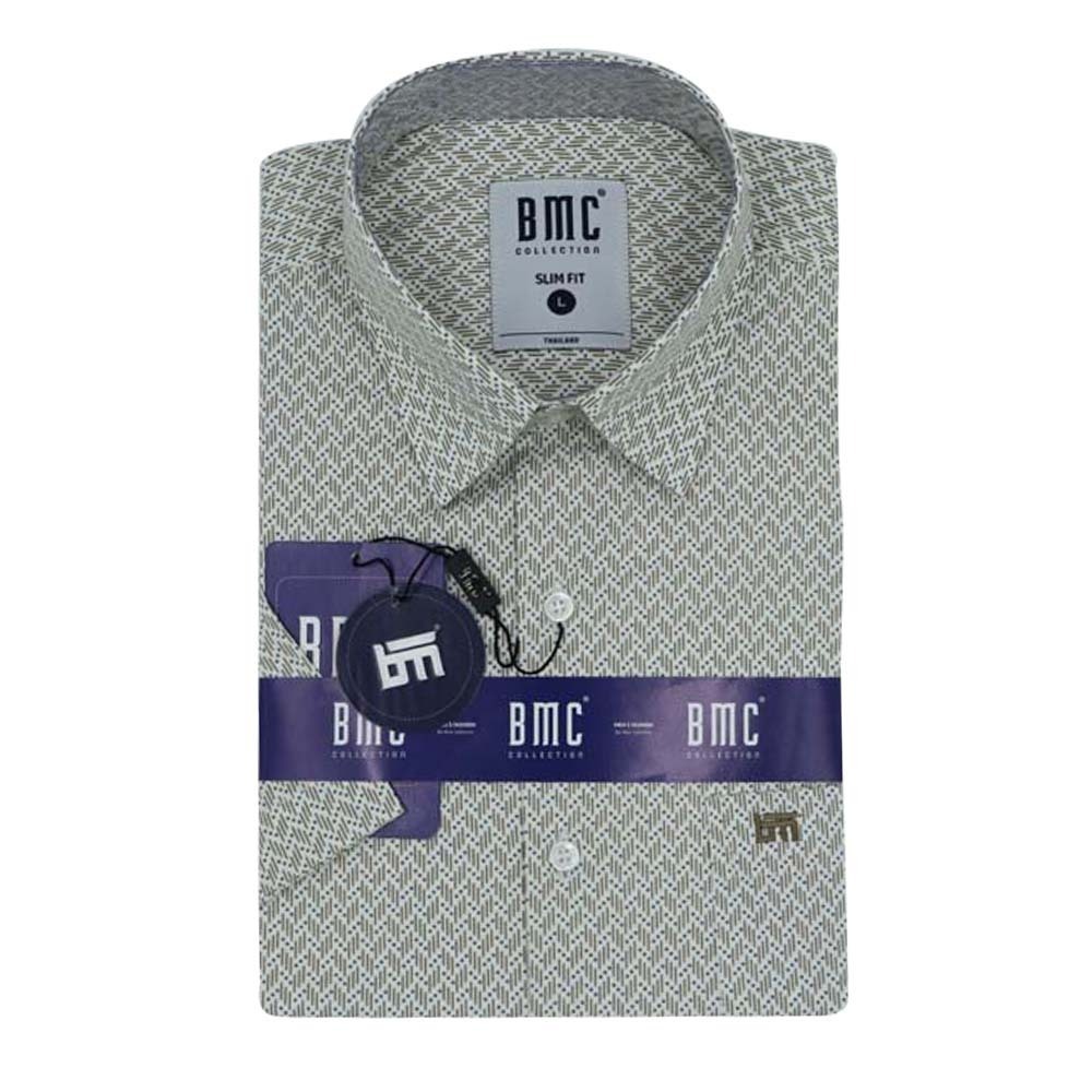 BMC Slimfit Shirts Short Sleeve 2320055 (Design-2) Large