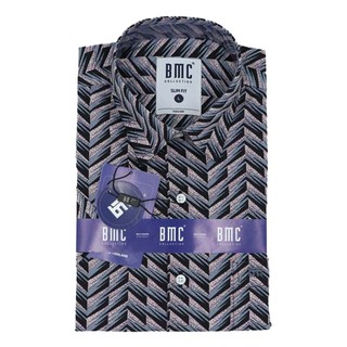 BMC Slimfit Shirts Short Sleeve 2310053 (Design-2) Large