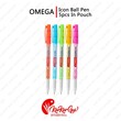 Omega Icon Ball Pen with Foil 0.7mm ( 5PCS in Pouch)