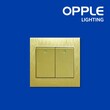 OPPLE OP-C021021A-J-GOLD (2Gang 1Way) Switch and Socket (OP-21-103)