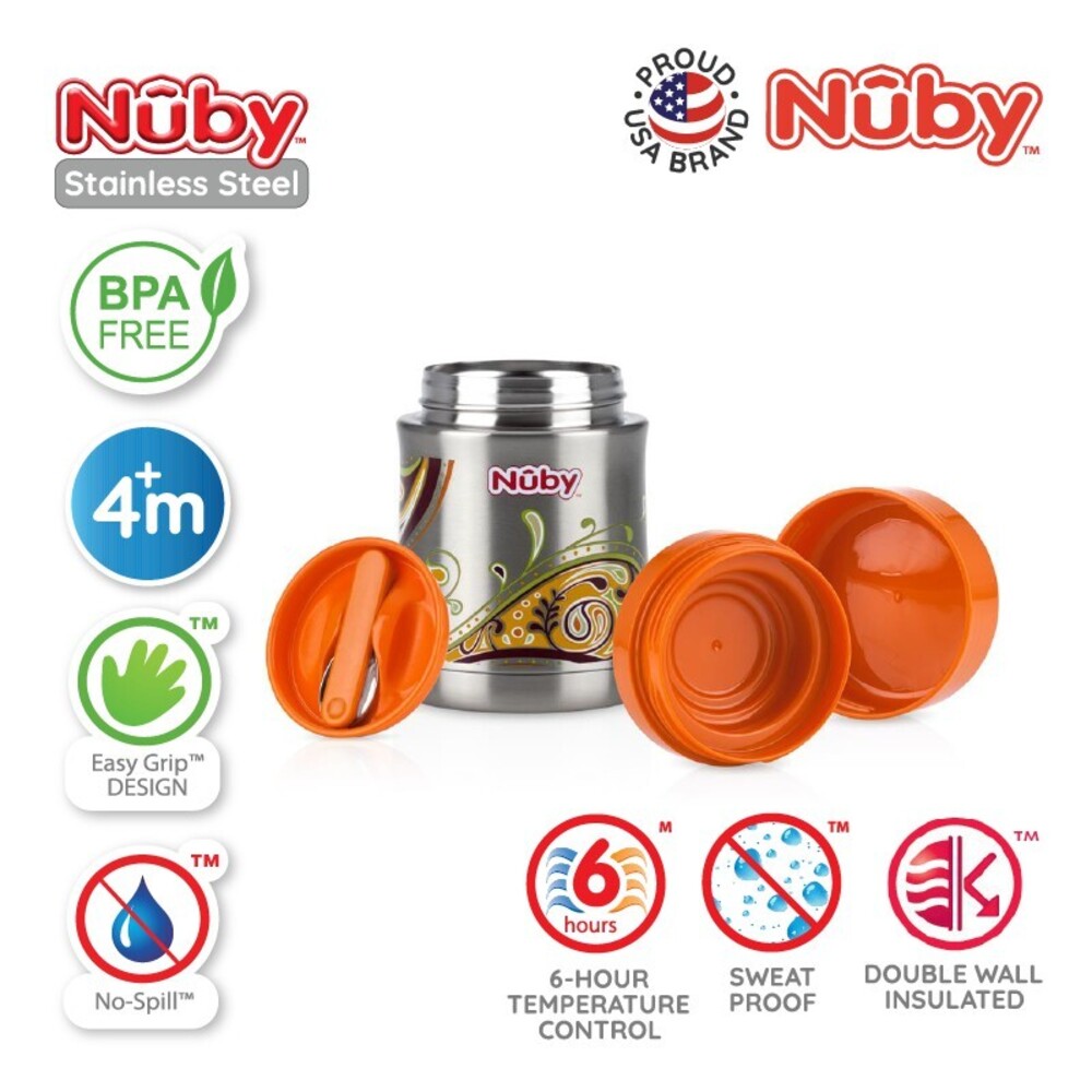 Nuby Steel Food Jar 450ML NO.5470 (+6M)