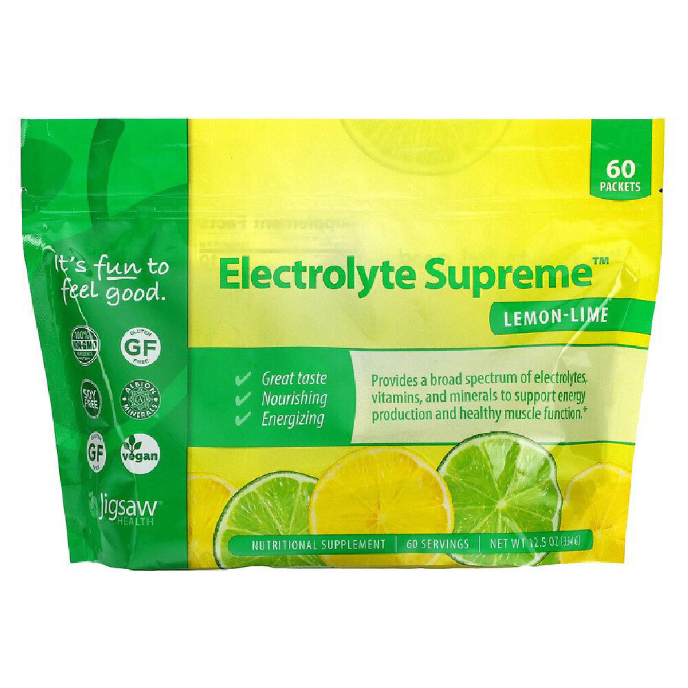 Jigsaw Health Electrolyte Supreme Powder (Lemon Lime) 11.4oz-324g JS00002