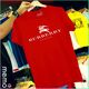 memo ygn Burberry unisex Printing T-shirt DTF Quality sticker Printing-Red (Medium)