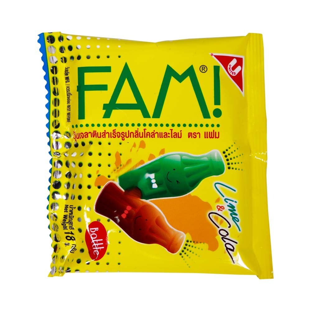 Fam Gummy Jelly Lime&Cola 18G