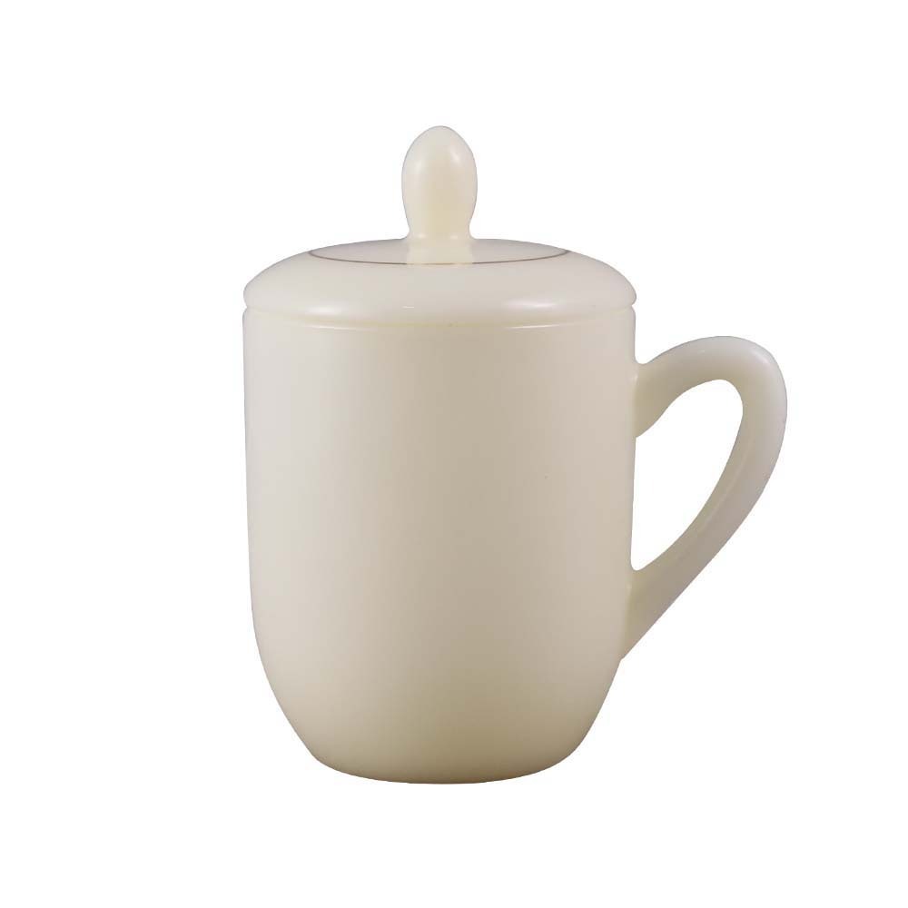 Mp Ivory Gold Line Mug With Lid CI70