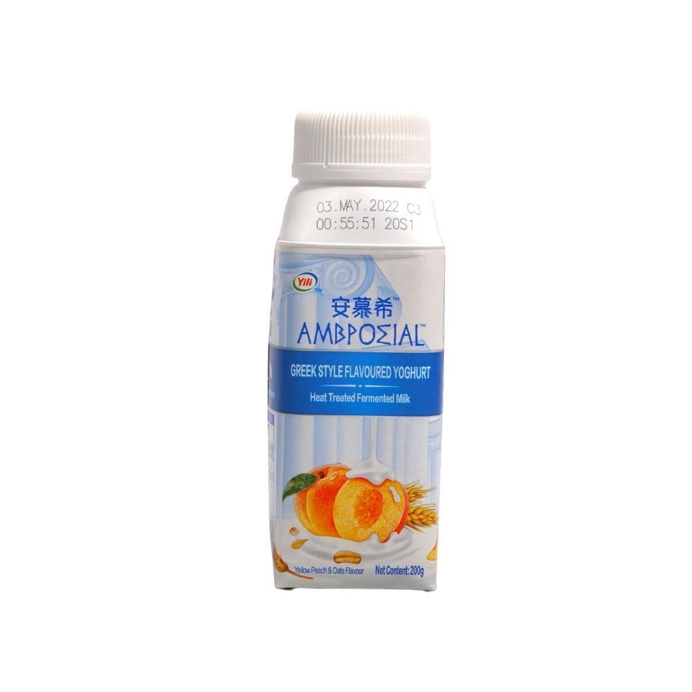 Ambrosial Greek Style Peach & Oats Yoghurt Drink 200G
