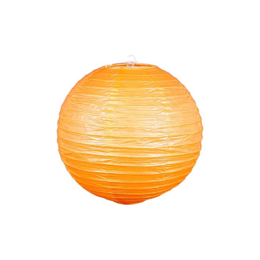 Uncle Gyi Uncle Gyi Round Paper Lantern (Plain) 20cm Orange