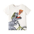 Kid Boy Animal Dinosaur Print Short-Sleeve Tee White 20395120