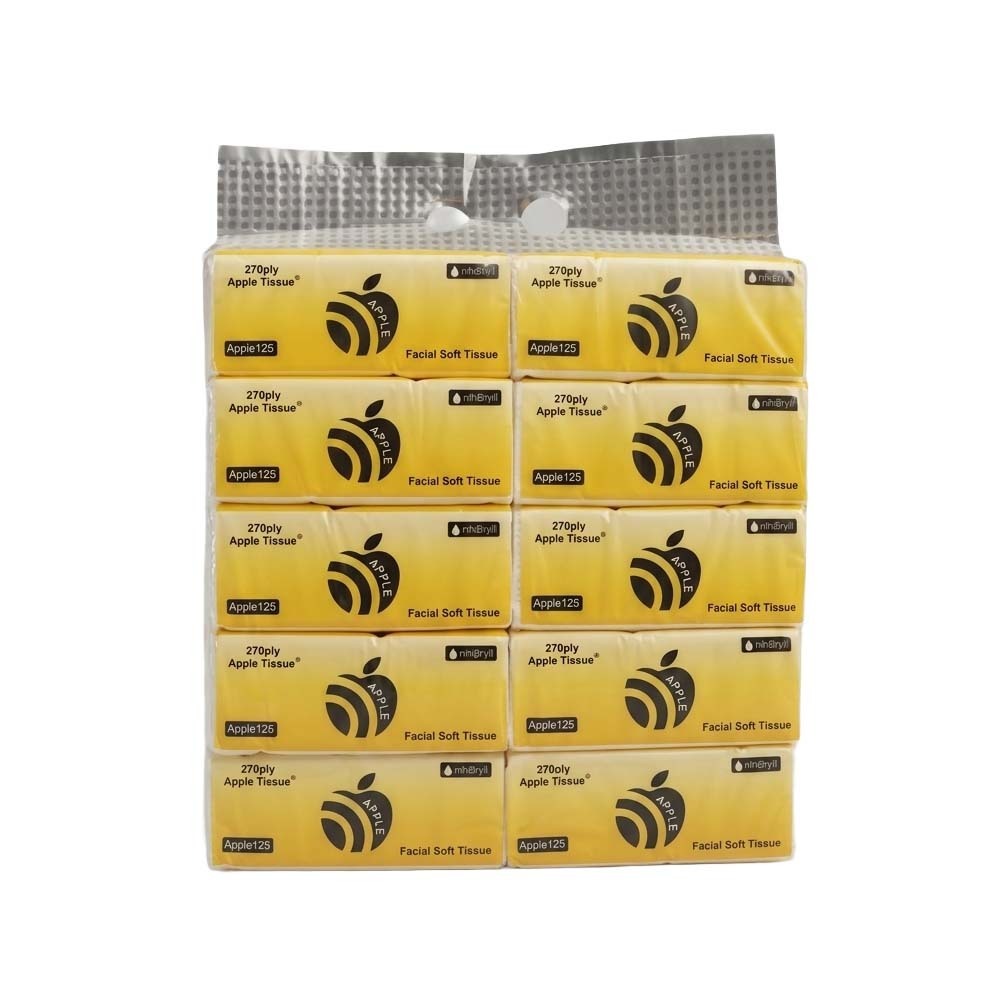Apple 125 Facial Soft Tissue 270 Sheets x 10PCS