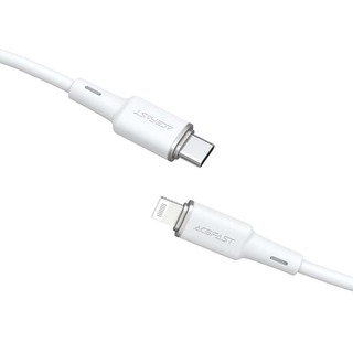 Acefast C2-01 Pd30W Max USB-C To IPH Zinc Alloy Silicone Charging Data Cable 27070004 White