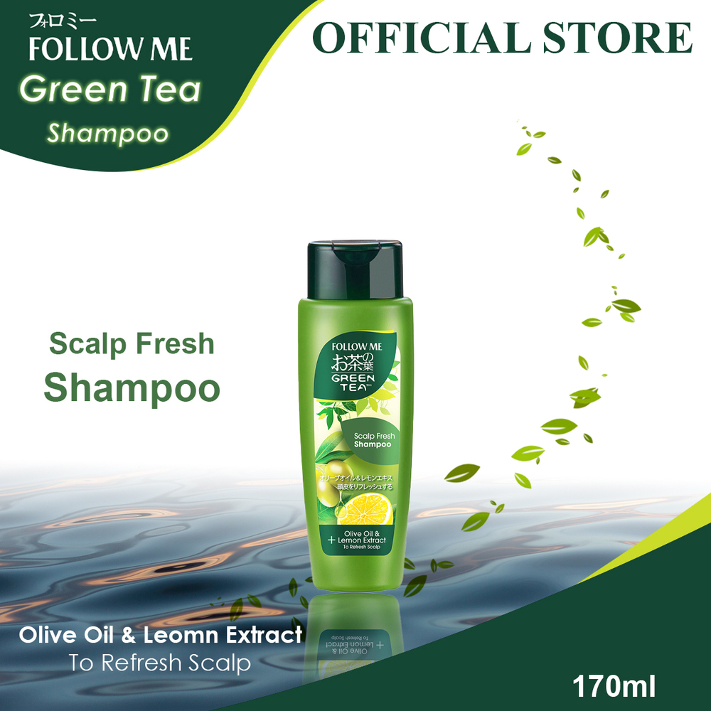 Follow Me Green Tea Scalp Fresh Shampoo 170ML (Olive Oil & Lemon Extract)