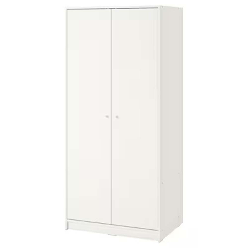 Ikea Kleppstad Wardrobe With 2 Doors, White, 79X176 CM 104.372.37