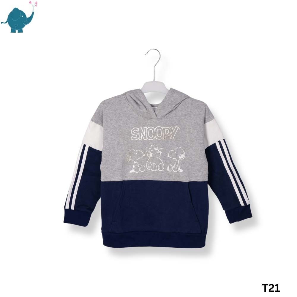 Max & Mia Kid Hoodie T21 Light Grey 7T