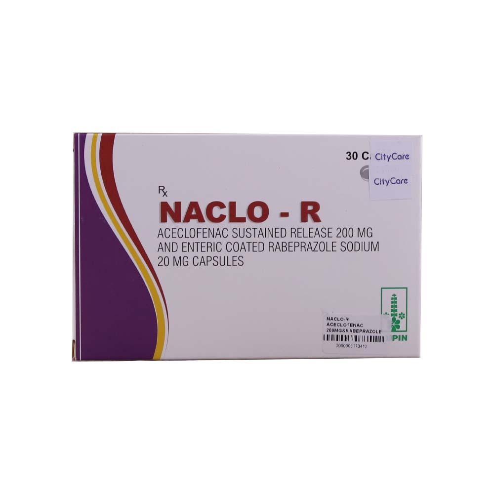 Naclo-R Aceclofenac 200Mg&Rabeprazole 20MG 10PCSx3