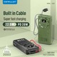 Konfulon A32Q (20000mAh Fast Charging 22.5W Built-in Cable Power Bank) Green