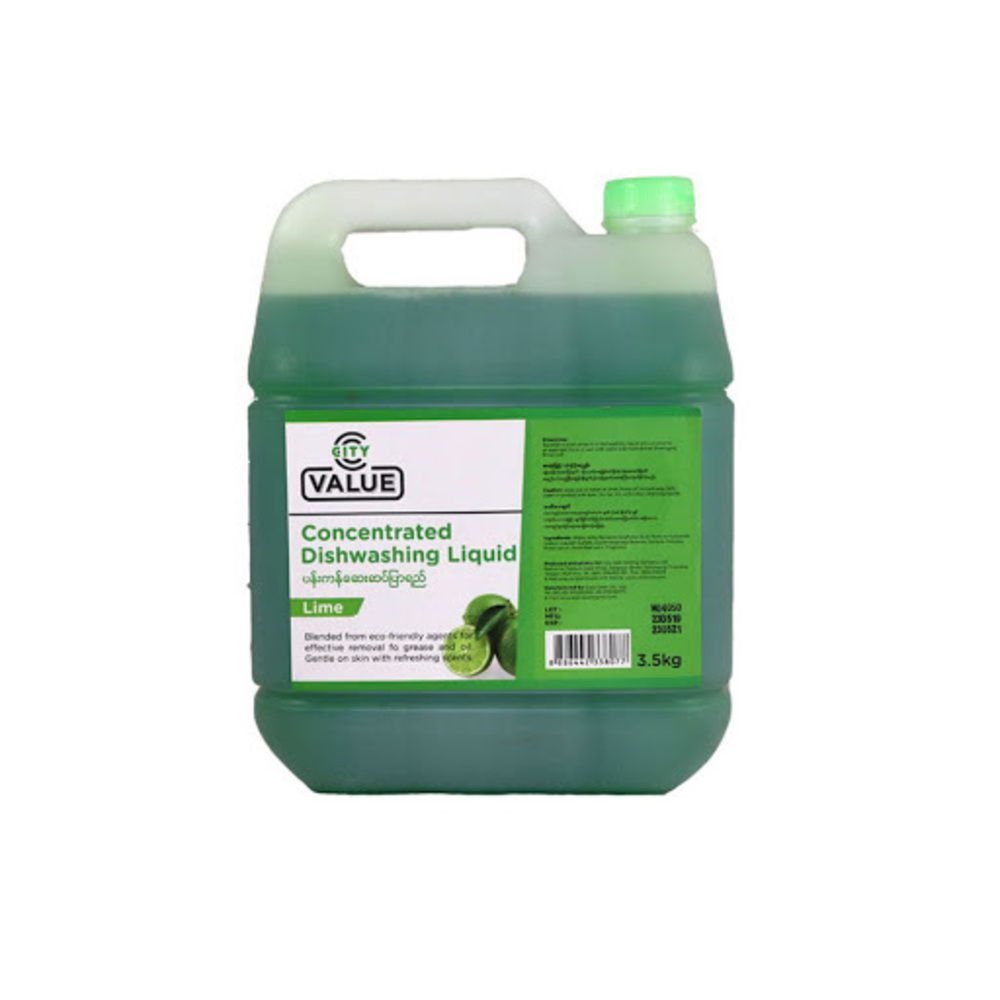 City Value Dishwashing Liquid Lime 3.5KG