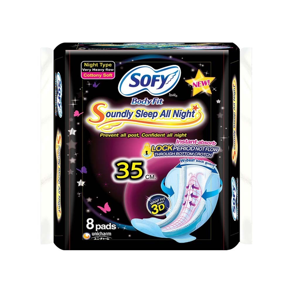 Sofy Body Fit Sanitary Napkin Slim Wing Night 8PCS