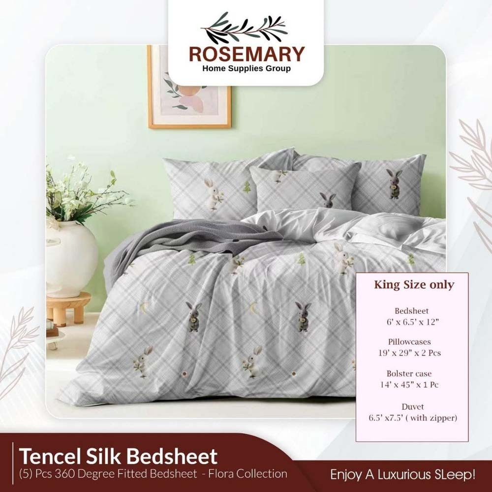 Rosemary Flora Collection Bedsheet Set (5PCS) RM-RM-TBS1001 (TB-10)