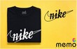 memo ygn NIKE unisex Printing T-shirt DTF Quality sticker Printing-Black (Small)