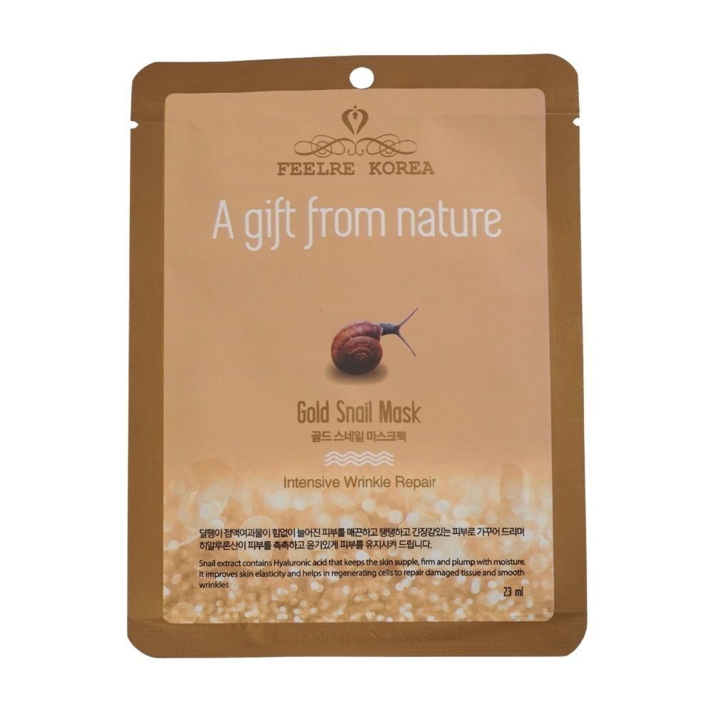 Feelre Korea A Gift From Nature Gold Snail Face Mask 23ML