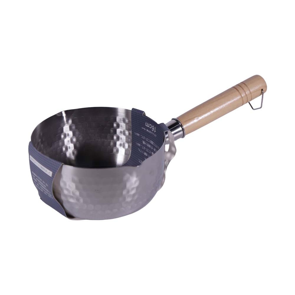 Steel Sauce Pan With Wooden Handle 16cm