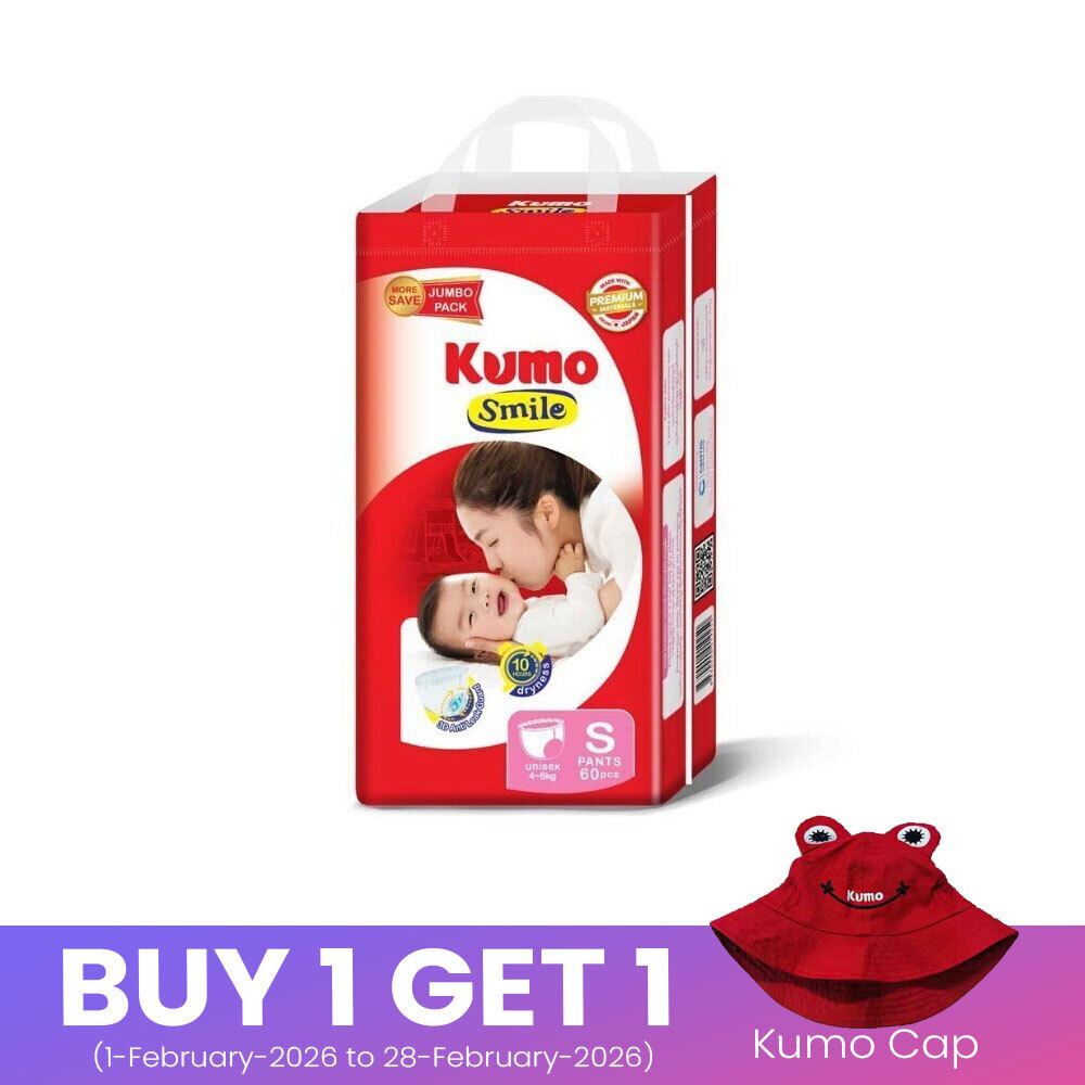 Kumo Smile Super Diaper Jumbo Small (60PCS)